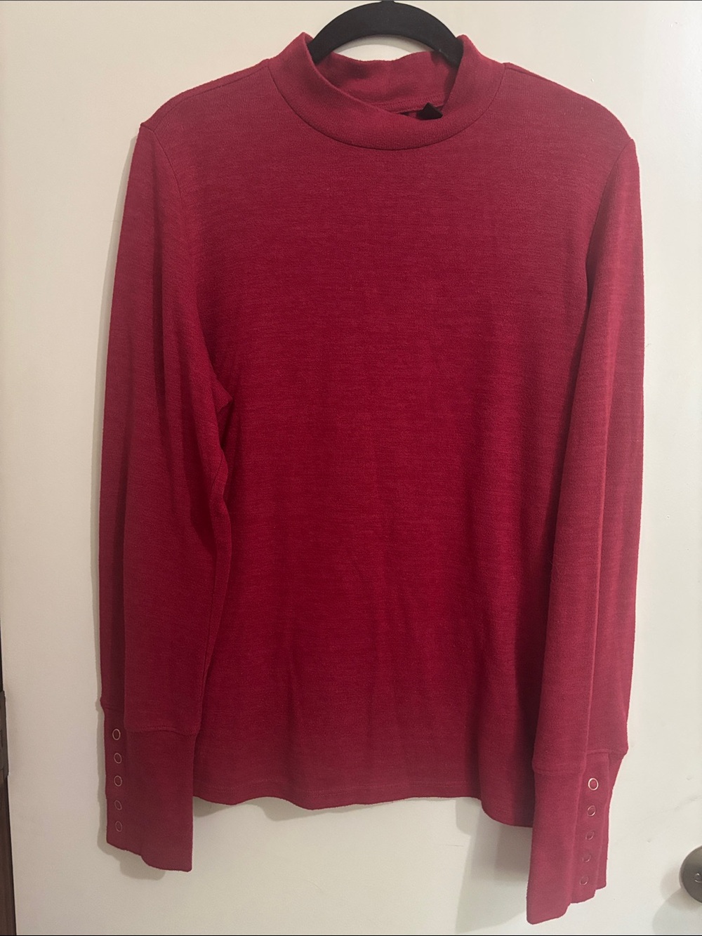 Rafaella Women’s Red Mock Neck Sweater